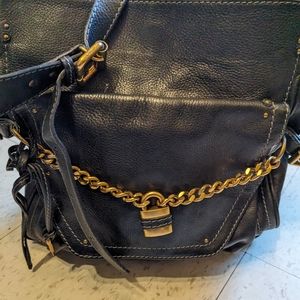 Chloe Satchel Handbag. New condition. Black leather with gold hardware.
